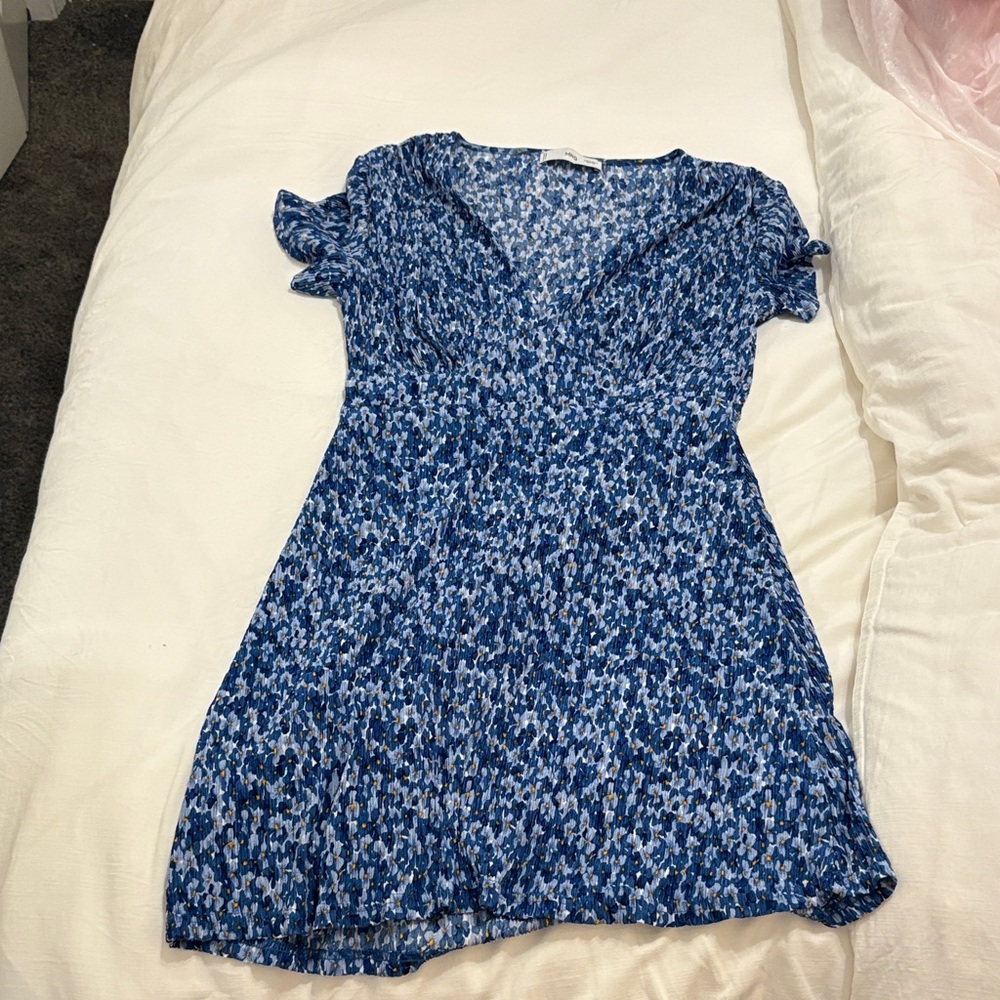 ASOS Blue Patterned Mini Dress